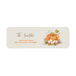 Rustikale Pumpkin-Adressenmarken fallen Autumn Neu