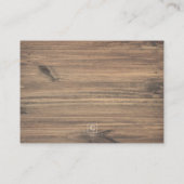 Rustikale Pumpkin Aquamarin Burnt Orange Buchanfra Visitenkarte (Rückseite)