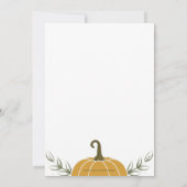 Rustikale Pumpkin & Blätter für jede Veranstaltung Dankeskarte (Rückseite)