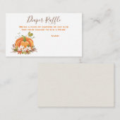Rustikale Pumpkin Diaper Raffenkarte Herbst Begleitkarte (Vorne/Hinten)