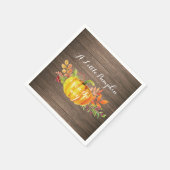 Rustikale Pumpkin Fall Babydusche Napkin Serviette (Ecke)