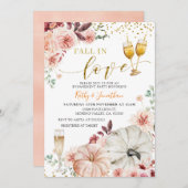 Rustikale Pumpkin Fall in Liebe Verlobung Einladun Einladung (Vorne/Hinten)