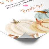 Rustikale Pumpkin Floral Gebete für Babysignatur Poster (Ecke)