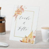 Rustikale Pumpkin Gold Frame Cards & Geschenke Sockelschild (In SItu)