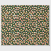 Rustikale Pumpkin Harvest auf Forest Green Geschenkpapier (Flach)