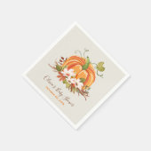 Rustikale Pumpkin Paper Napkin Fall Baby Dusche Serviette (Ecke)
