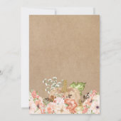 Rustikale Pumpkin Peach Floral Fall Baby Dusche Einladung (Rückseite)