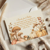 Rustikale Pumpkin-Pilzbücher für Baby Begleitkarte