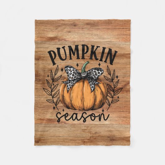 Rustikale Pumpkin Season Cosy Fleecedecke (Vorderseite)