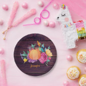 Rustikale Pumpkin Wasserfarben Blume fallen Party Pappteller (Party)