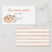 Rustikale Pumpkin Wie viele Undies Umschließkarte Begleitkarte (Vorne/Hinten)