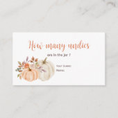 Rustikale Pumpkin Wie viele Undies Umschließkarte Begleitkarte (Vorderseite)