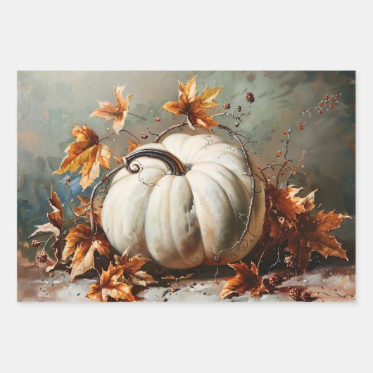 Rustikale Pumpkinmalereien Set Decoupage Geschenkpapier Set (Vorderseite 3)
