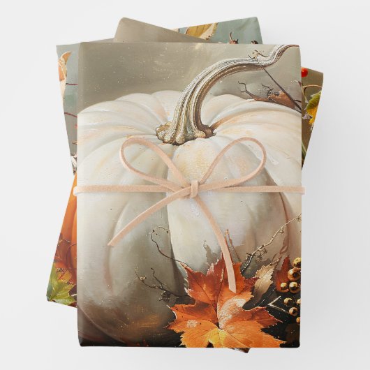 Rustikale Pumpkinmalereien Set Decoupage Geschenkpapier Set (Beispiel)