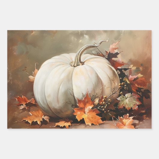 Rustikale Pumpkinmalereien Set Decoupage Geschenkpapier Set (Vorderseite)