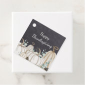 Rustikale Pumpkins Bauernhof Happy Thanksgiving Geschenkanhänger (Beispiel)