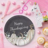 Rustikale Pumpkins Bauernhof Happy Thanksgiving Pappteller (Party)