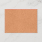 Rustikale Pumpkins Fall Baby Dusche Begleitkarte (Rückseite)