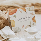 Rustikale Pumpkins Fall Baby Dusche Dankeskarte