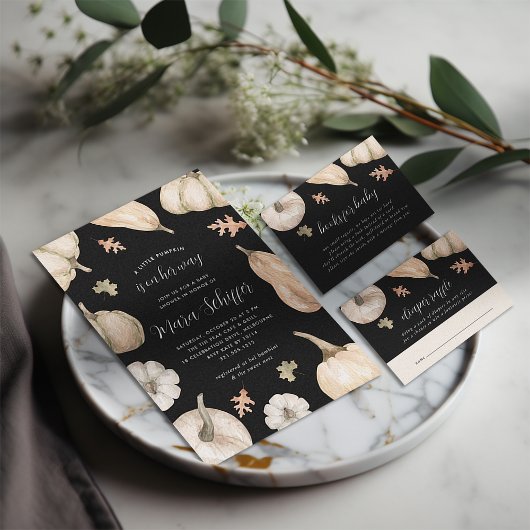 Rustikale Pumpkins Fall Babydusche Buchungsanfrage Begleitkarte