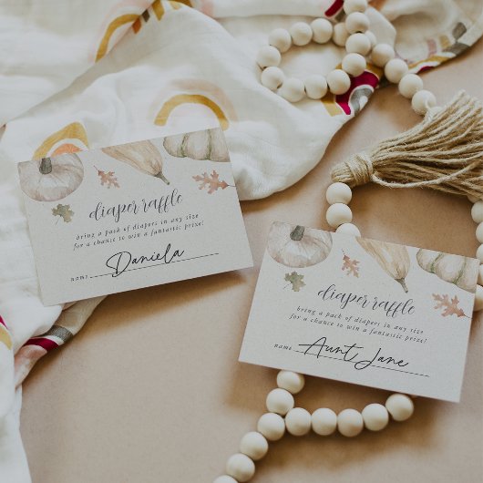 Rustikale Pumpkins Fall Babydusche Windelwindeln Begleitkarte