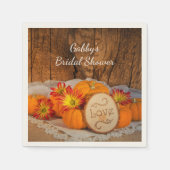 Rustikale Pumpkins Fall Barn Brautparty Serviette (Vorderseite)