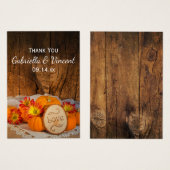 Rustikale Pumpkins Fall Barn Gastgeschenk Hochzeit (Vorne & Hinten)