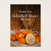 Rustikale Pumpkins Fall Barn Gastgeschenk Hochzeit (Vorderseite)