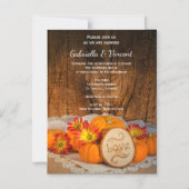 Rustikale Pumpkins Fall Barn Wedding Magneteinladung (Vorderseite)