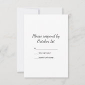 Rustikale Pumpkins Fall Barn Wedding RSVP Card Karte (Rückseite)