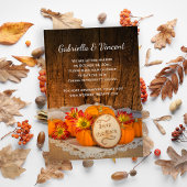 Rustikale Pumpkins Fall Barn Wedding Save the Date Einladung