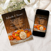 Rustikale Pumpkins Fall Barn Wedding Save the Date Einladung