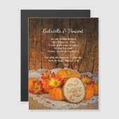 Rustikale Pumpkins Fall Barn Wedding Save the Date Magneteinladung (Vorne/Hinten)