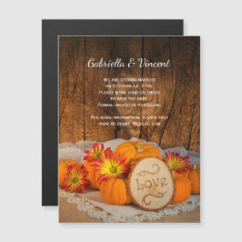 Rustikale Pumpkins Fall Barn Wedding Save the Date Magneteinladung