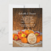 Rustikale Pumpkins Fall Barn Wedding Save the Date Magneteinladung (Vorderseite)