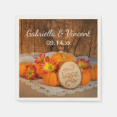 Rustikale Pumpkins Fall Barn Wedding Serviette (Vorderseite)
