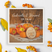 Rustikale Pumpkins Fall Barn Wedding Serviette