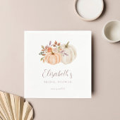 Rustikale Pumpkins Fall Foliage Brautparty Serviette