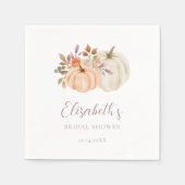 Rustikale Pumpkins Fall Foliage Brautparty Serviette (Vorderseite)