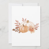 Rustikale Pumpkins Fall Rustikales Brautparty Einladung (Rückseite)