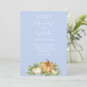 Rustikale Pumpkins Hochzeit im Herbst Einladung (Stehend Vorderseite)