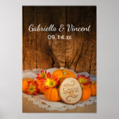 Rustikale Pumpkins-Hochzeit im Herbst Poster (Vorne)