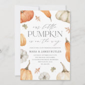 Rustikale Pumpkins in einer Babydusche Einladung (Vorderseite)