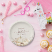 Rustikale Pumpkins und Blume fallen Brautparty Pappteller (Party)