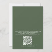 Rustikale QR-Code-Hochzeit im Bergwald Einladung (Rückseite)