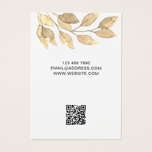 Rustikale QR-Code-Ohrringe Display-Karte (Rückseite)