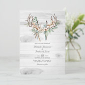 Rustikale QR-Code-RSVP-Boho-Hochzeit Einladung (Stehend Vorderseite)