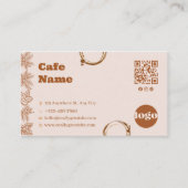 Rustikale QR-Code-Visitenkarte für Coffee Cafes Treuekarte (Vorderseite)