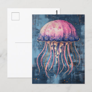 Rustikale Quallen Ölgemälde Postkarte