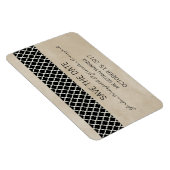Rustikale Quatrefolie Speichern Sie das Date Magne Magnet (Rechte Seite)